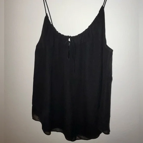 Black babaton silk camisole. Size small. - Picture 1 of 4